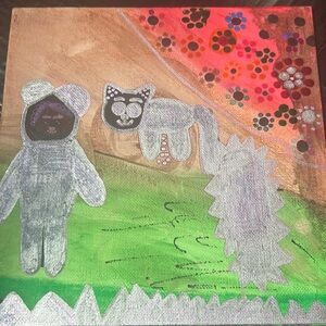 This is a painting I made. It was kind of a doodle if you wanna buy it great